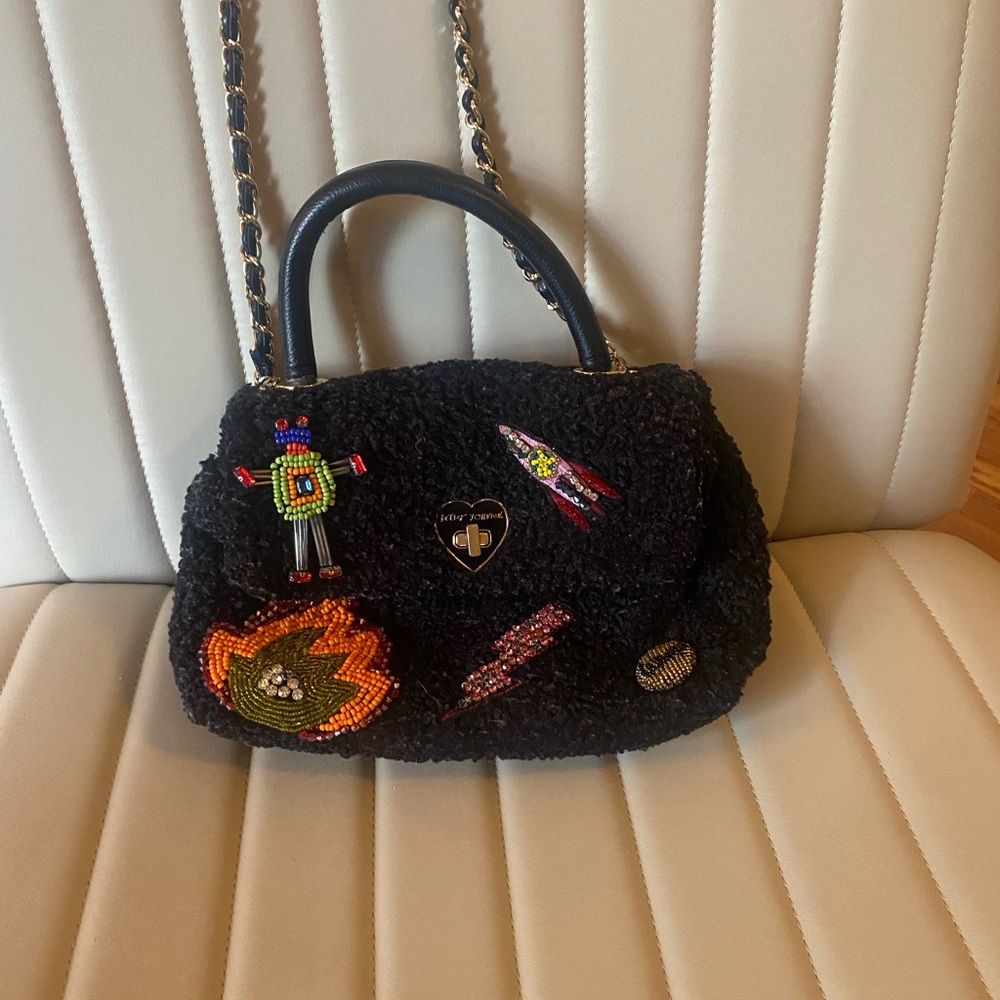 Betsey Johnson Curly Gurl Crossbody  Embellished Women's Bag